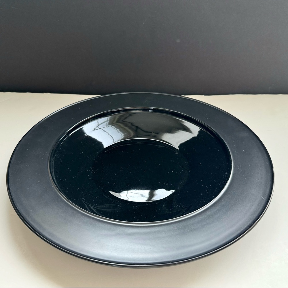 Rosenthal Studio Black Matte Rim MCM 12" Serving Decorative Bowl Tapio Wirkkala